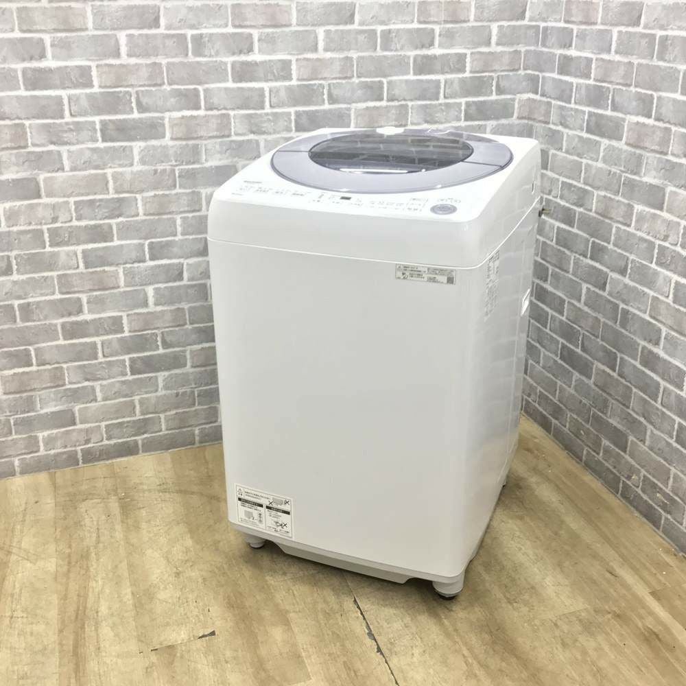 洗濯機  SHARP  2021年  8キロ  ES-GV8E SHARP 洗濯機 8.0Kg ES-GV8E 2021年製 | リユース家電Happy
