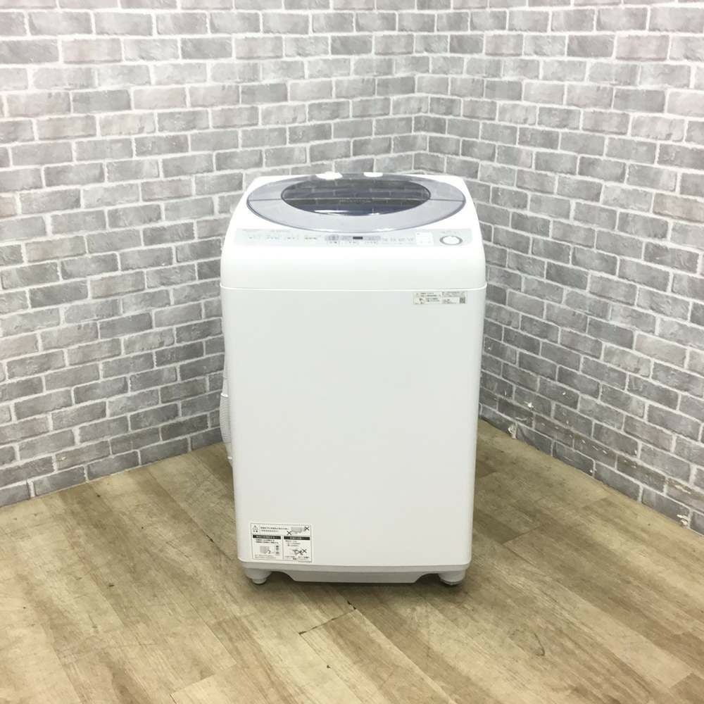 NO.1213 【2020年製】SHARP 全自動電気洗濯機 ES-GV8D-S 8kg SHARP 洗濯機 8.0kg ES-GV80D 2020年製 | リユース家電Happy