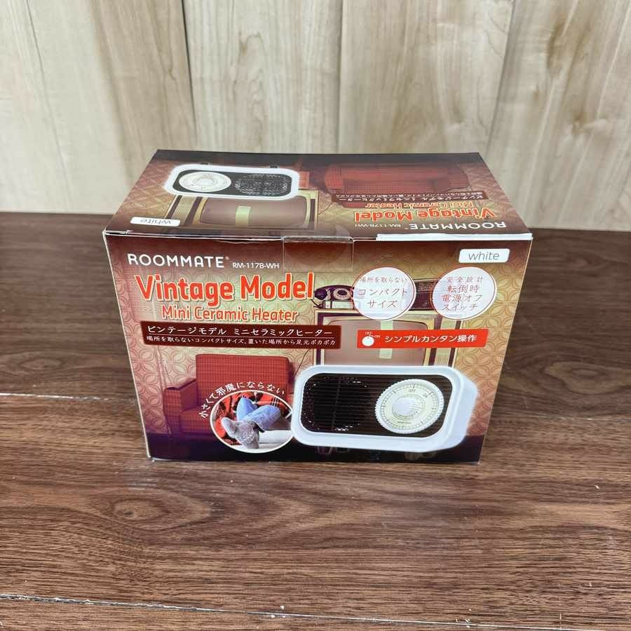 【新品】 ROOMMATE ミニセラミックヒーター 420W RM-117B-WH