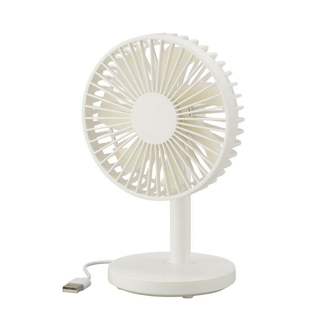【新品】オーム電機 卓上扇風機 USBミニファン KIS-U11TPBB-W