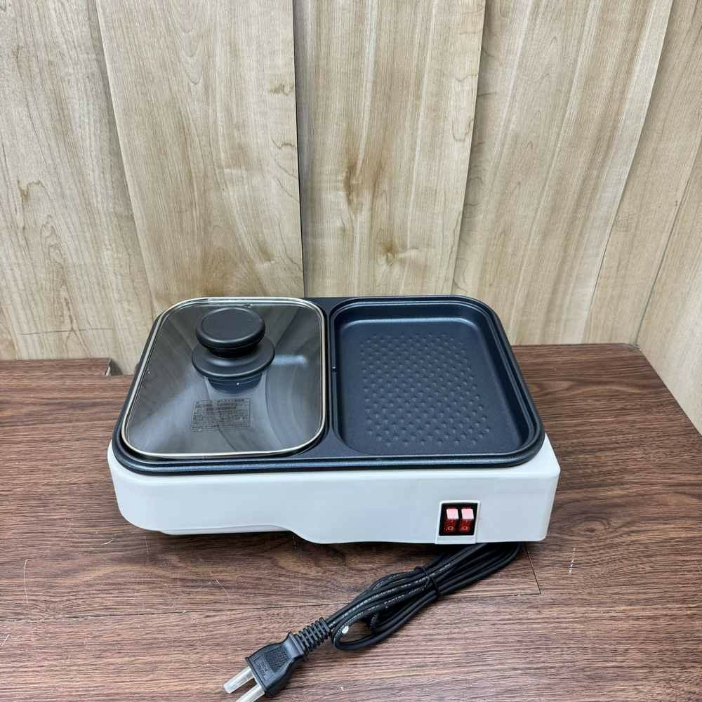 オーム電機 ホットプレート 2WAY