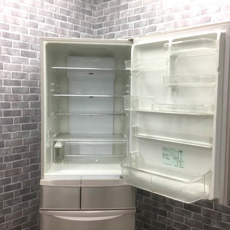 パナソニック 5ドア 冷蔵庫 426L 右開き シャンパン NR-E430V-N 2015年 