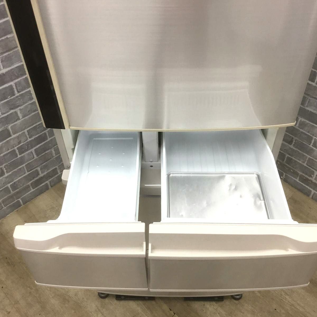 パナソニック 5ドア 冷蔵庫 426L 右開き シャンパン NR-E430V-N 2015年製