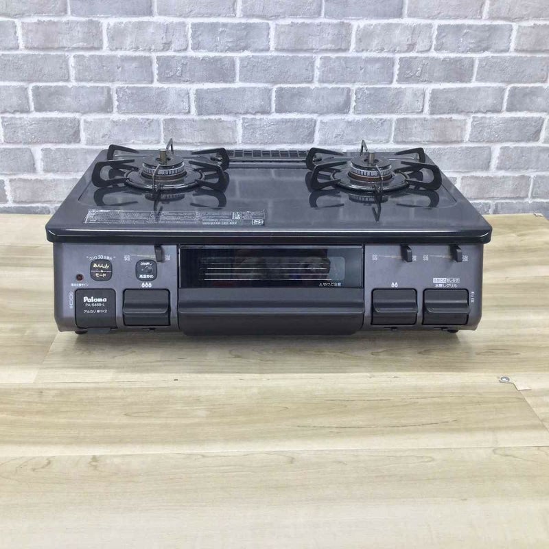 パロマ ガスコンロ LPガス 約60cm幅 左強火力 ブラック PA-S46B-L-LP 2024年製