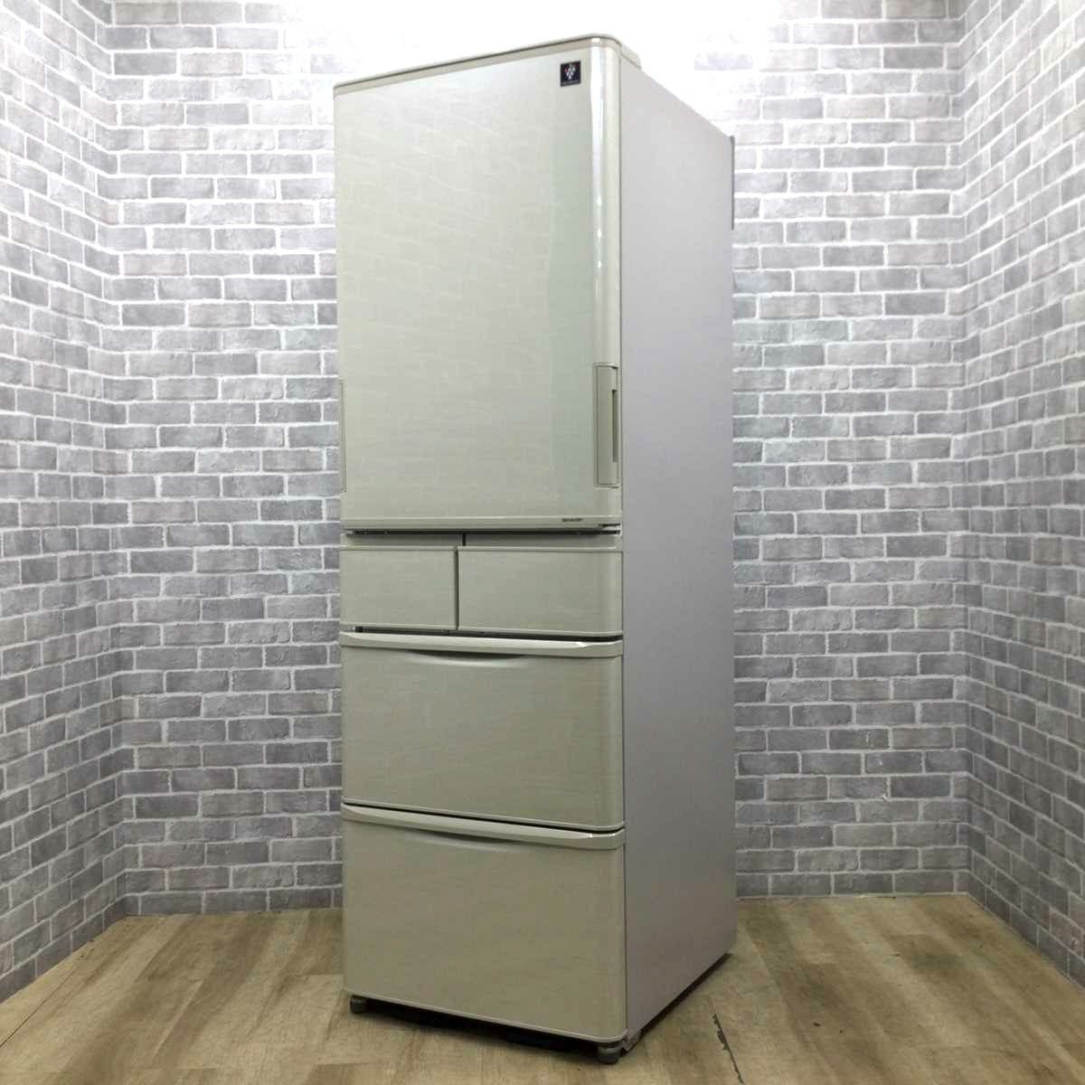 シャープ 冷蔵庫 5ドア 412L どっちもドア シャンパンゴールド SJ-W411E-N 2019年製