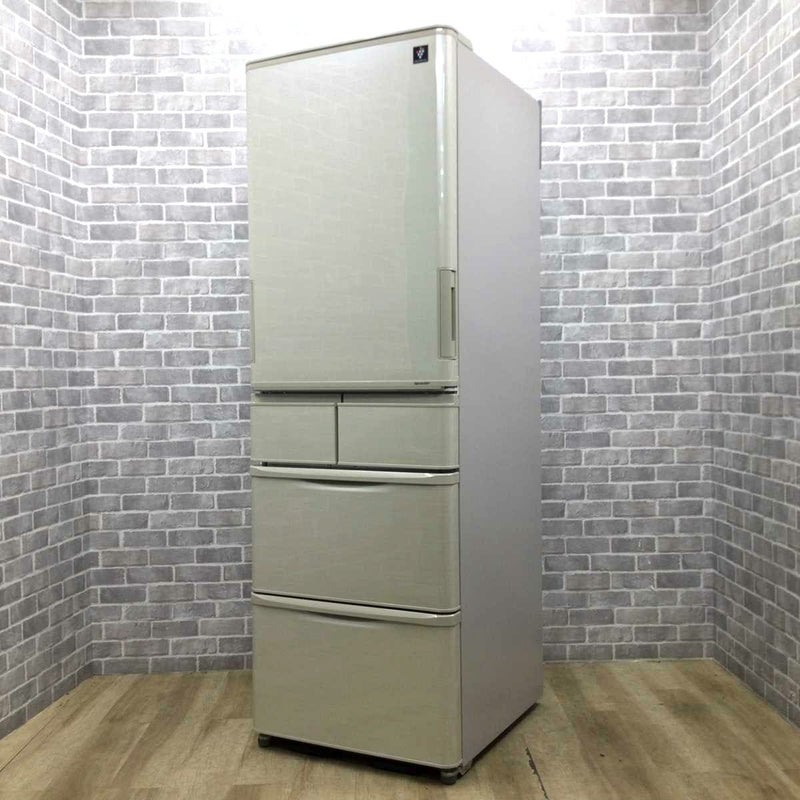 シャープ 冷蔵庫 5ドア 412L どっちもドア シャンパンゴールド SJ-W411E-N 2019年製