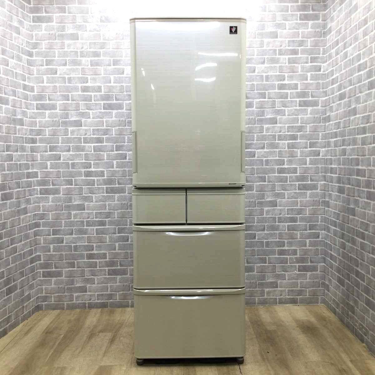 シャープ 冷蔵庫 5ドア 412L どっちもドア シャンパンゴールド SJ-W411E-N 2019年製