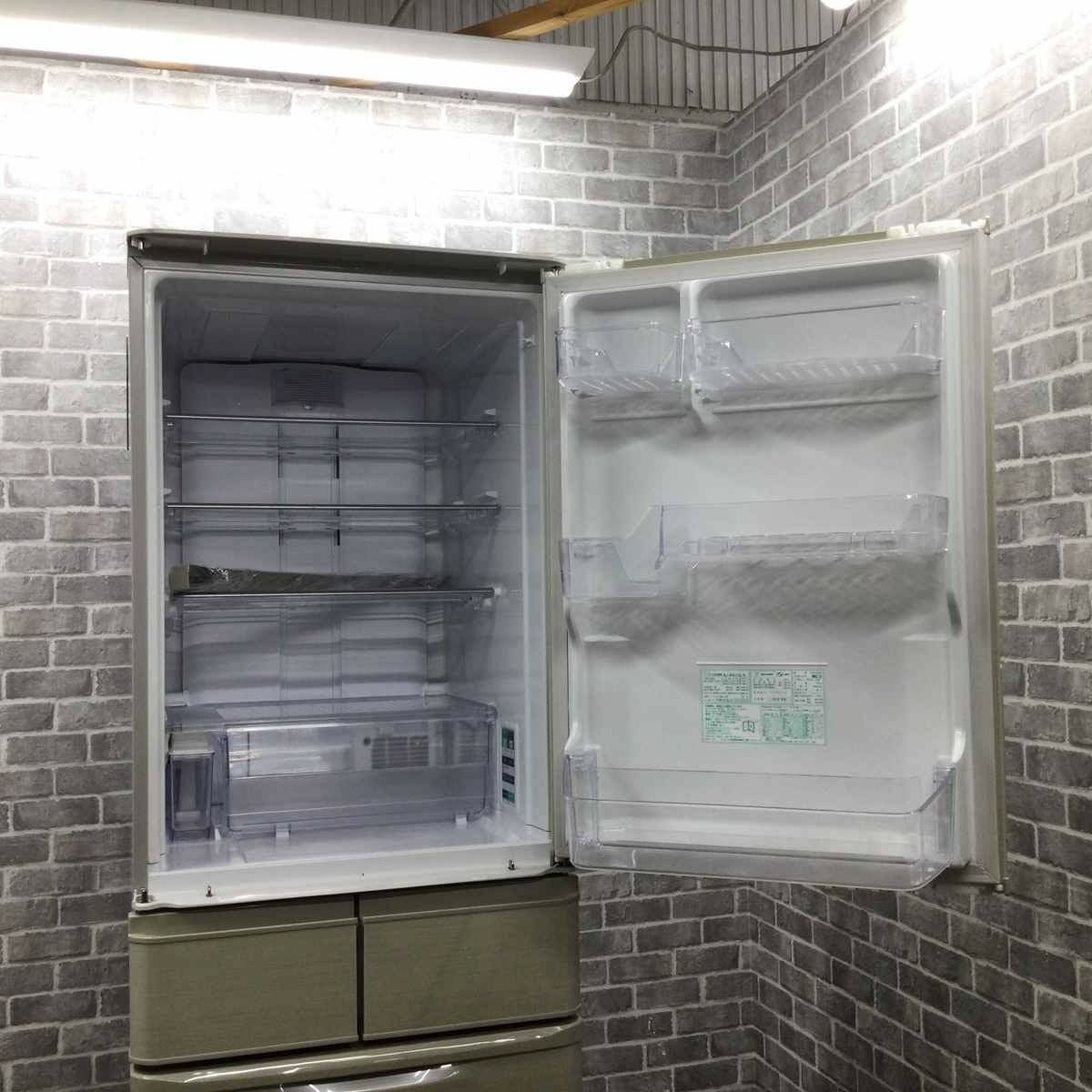 シャープ 冷蔵庫 5ドア 412L どっちもドア シャンパンゴールド SJ-W411E-N 2019年製