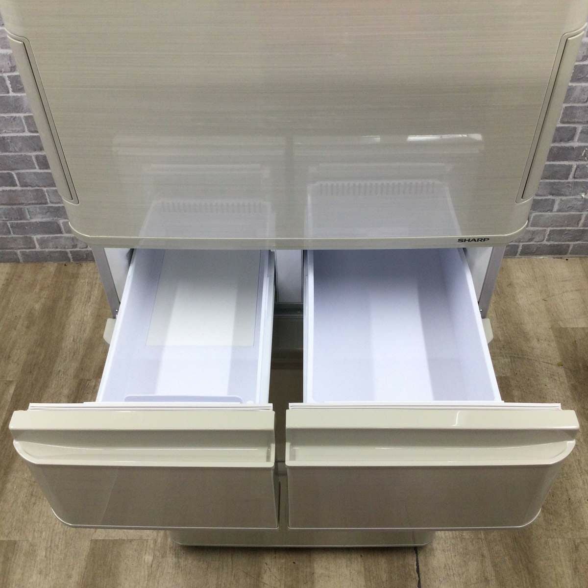 シャープ 冷蔵庫 5ドア 412L どっちもドア シャンパンゴールド SJ-W411E-N 2019年製