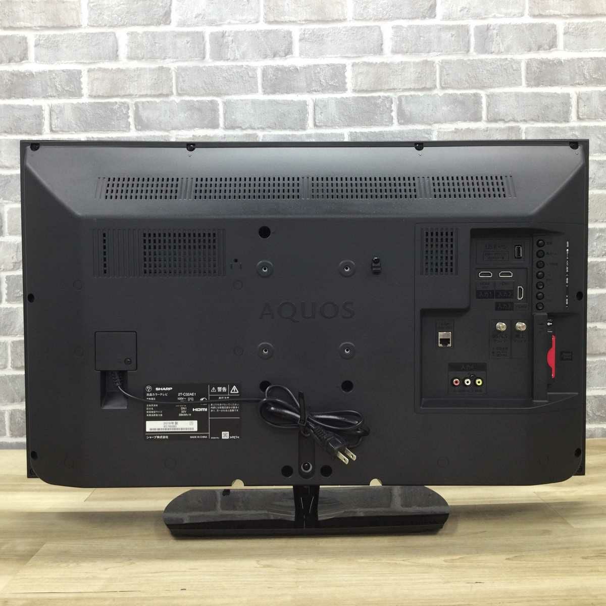 シャープ AQUOS 液晶テレビ 32V型 2チューナー ブラック 2T-C32AE1 2019年製