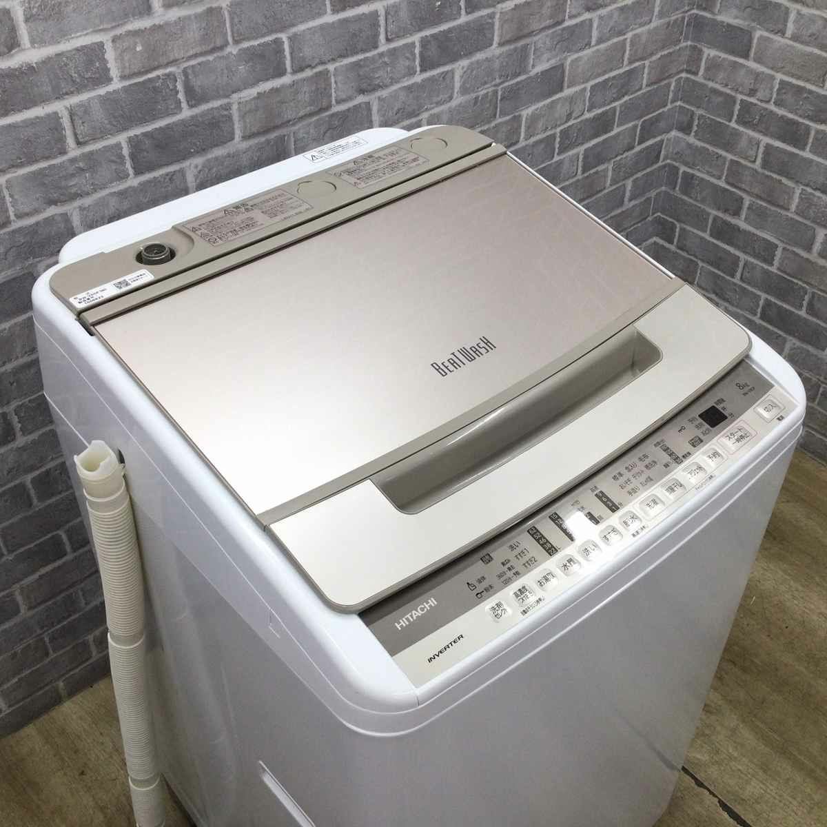 名古屋市内無料配送78★ヒタチ 2021年製 BW-V80FE8 洗濯機 日立 洗濯機 8.0kg 縦型 ホワイト BW-V80F 2021年製 | リユース家電Happy
