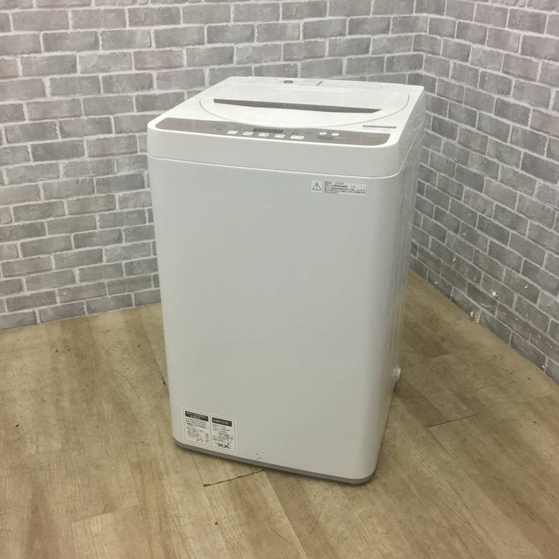 シャープ 洗濯機 4.5kg 縦型 ホワイト ES-GE4B 2018年製