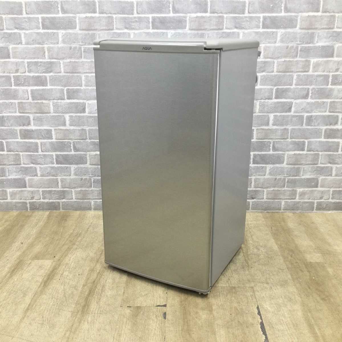 アクア 冷蔵庫 1ドア 75L 右開き シルバー AQR-8G 2021年製