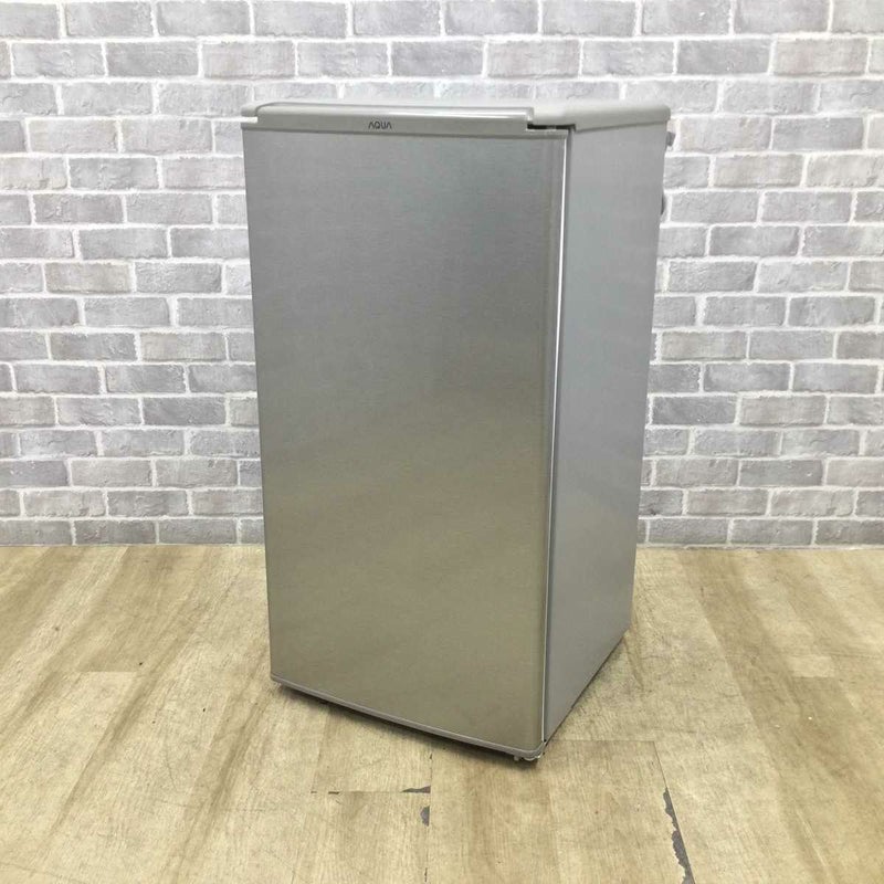アクア 冷蔵庫 1ドア 75L 右開き シルバー AQR-8G 2021年製