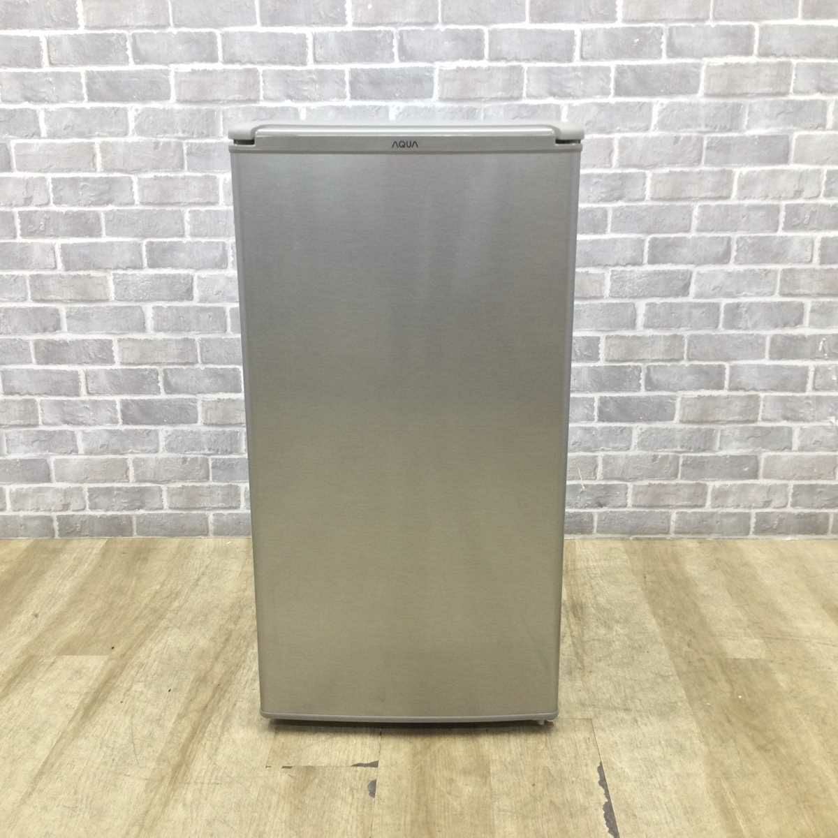 アクア 冷蔵庫 1ドア 75L 右開き シルバー AQR-8G 2021年製