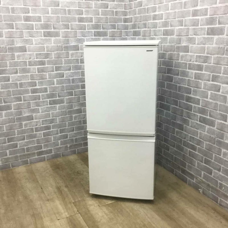 SHARP 冷蔵庫 2ドア 137L つけかえどっちもドア ホワイト SJ-D14D-W 2018年製