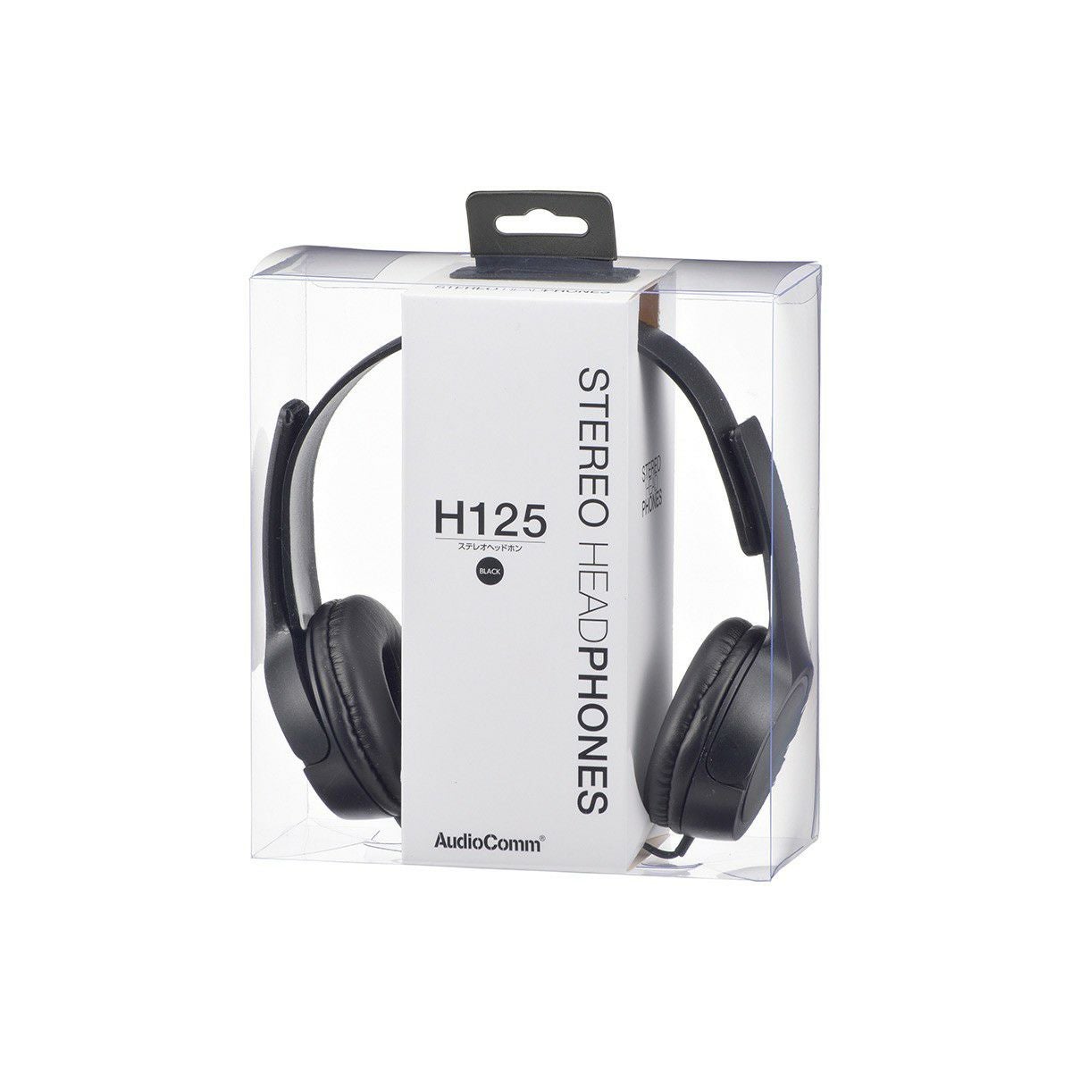 【新品】オーム電機 ステレオヘッドホン 密閉型 ブラック HP-H125N-K