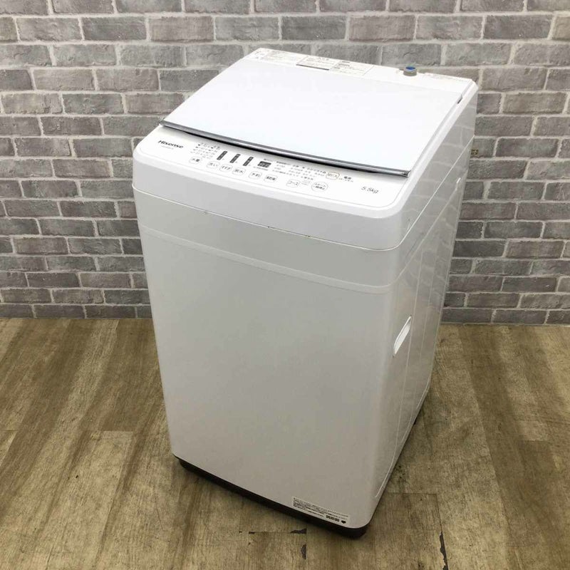 ハイセンス 洗濯機 5.5kg 縦型 ホワイト HW-G55A-W 2018年製