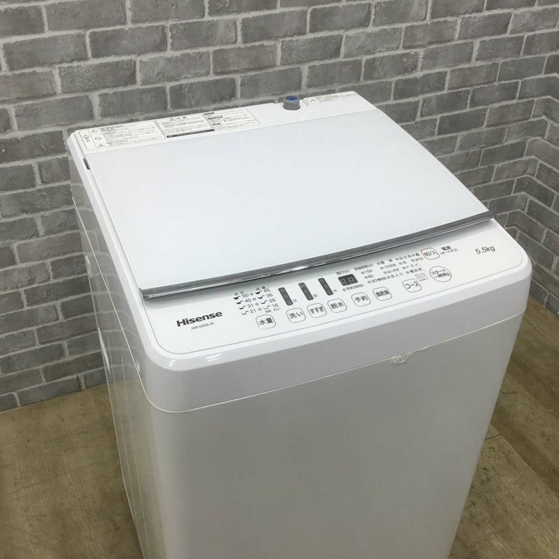 ハイセンス 洗濯機 5.5kg 縦型 ホワイト HW-G55A-W 2018年製 