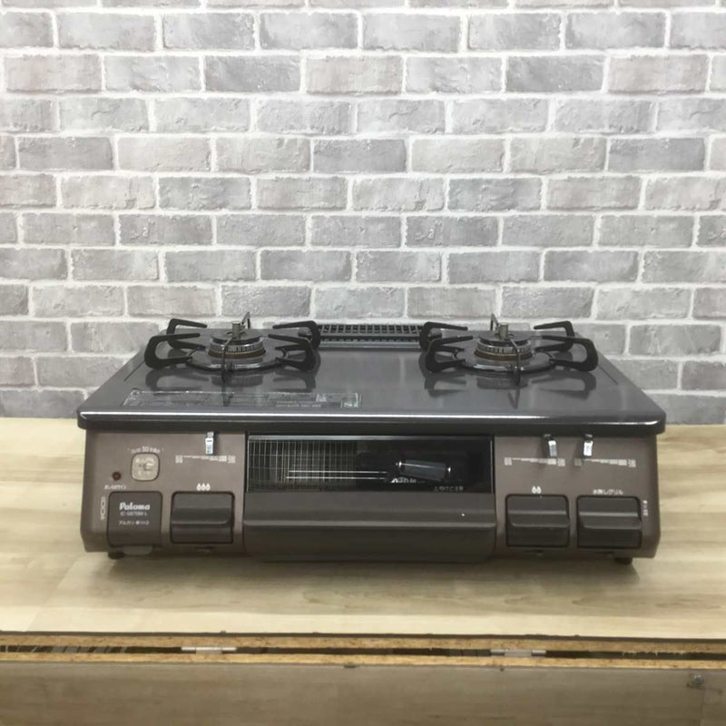 パロマ ガスコンロ LPガス 約60cm幅 左強火力 ブラック IC-S87BM-2L-LP 2023年製