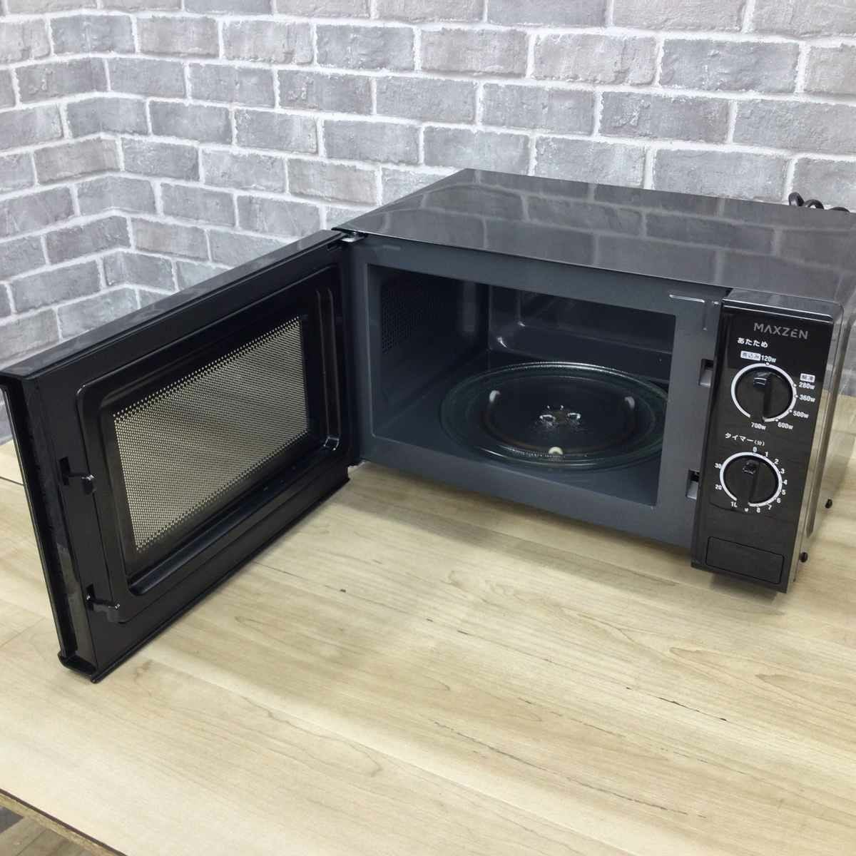 電子レンジ マクスゼン 電子レンジ 700W 17L 60hz 西日本専用 ブラック