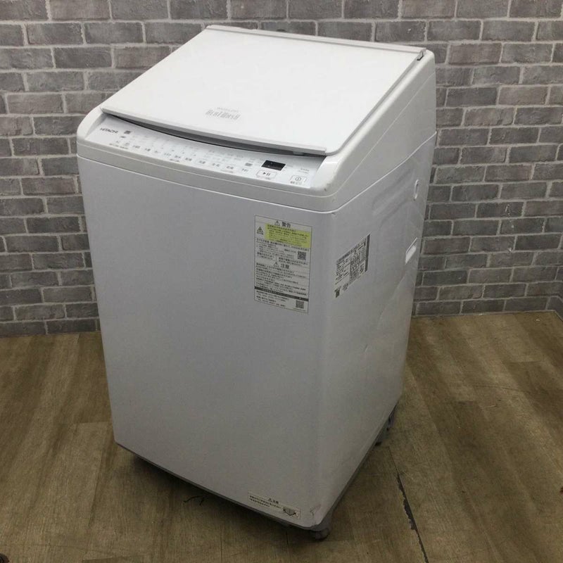 日立 縦型洗濯乾燥機  洗濯8kg 乾燥4.5kg ホワイト BW-DV80J 2024年製