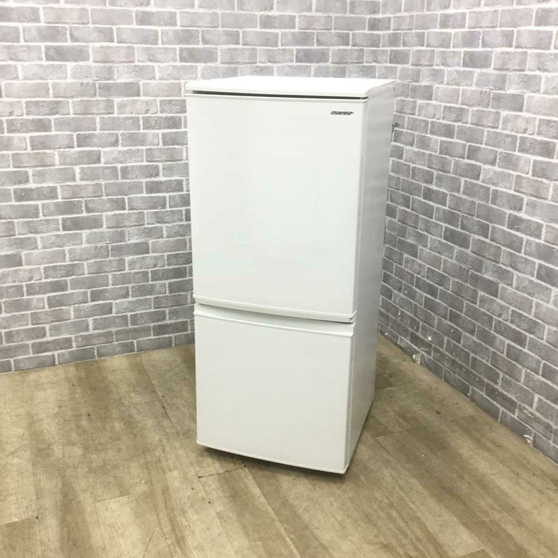 シャープ 冷蔵庫 2ドア 137L つけかえどっちもドア ホワイト SJ-D14E-W 2019年製