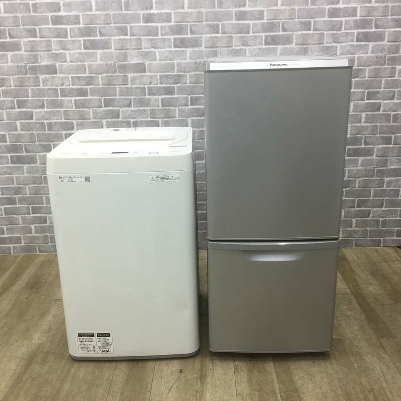 家電2点セット パナソニック 冷蔵庫 138L シャープ 洗濯機 4.5kg 