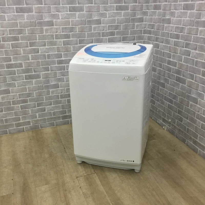 東芝 洗濯機 8.0kg 縦型 シャイニーブルー AW-8D3M 2015年製