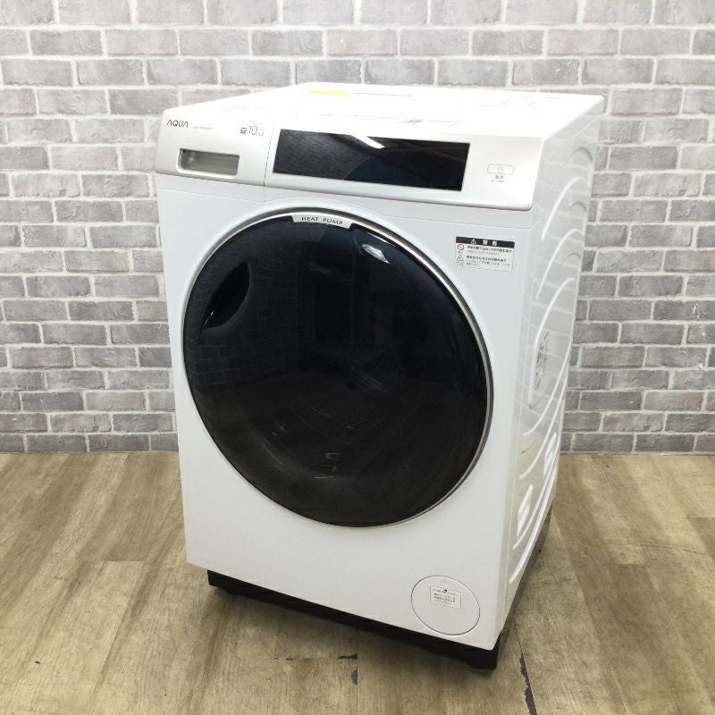 アクア まっ直ぐドラム2.0 洗濯乾燥機 ドラム式 洗濯容量 10.0kg 乾燥容量 5.0kg ホワイト AQW-DM10R-R 2024年製