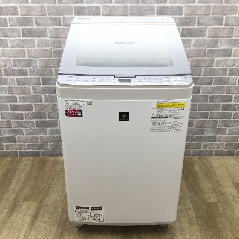 シャープ 洗濯乾燥機 縦型 洗濯容量 8.0kg 乾燥容量 4.5kg シルバー ES-PX8C-S 2019年製