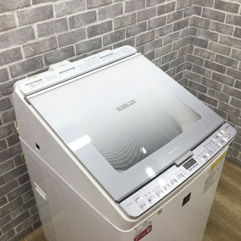 シャープ 洗濯乾燥機 縦型 洗濯容量 8.0kg 乾燥容量 4.5kg シルバー ES