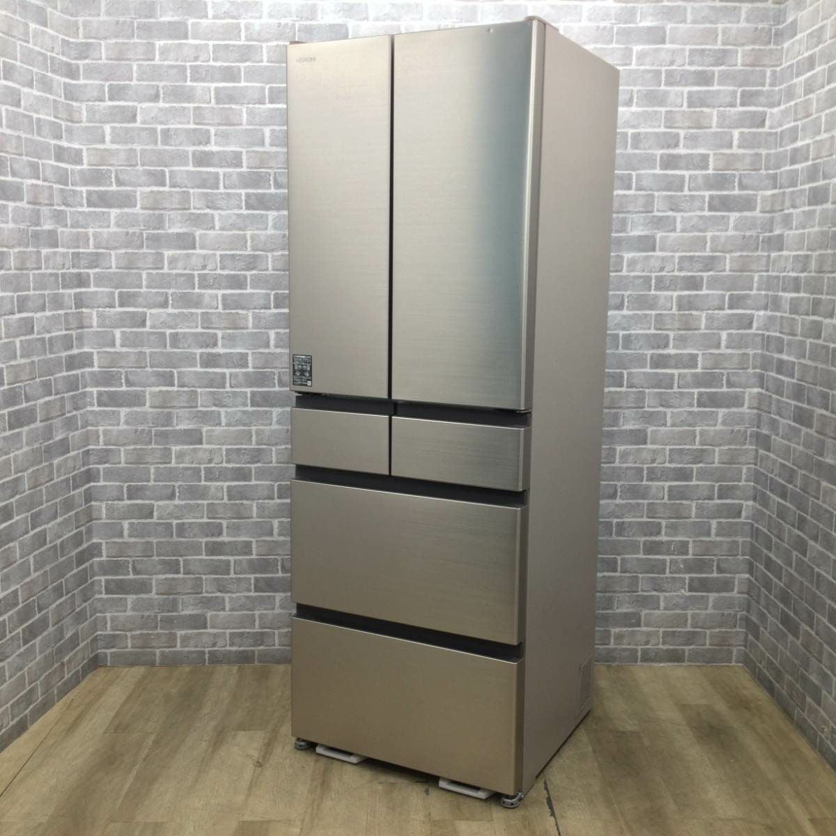 6ドア冷凍冷蔵庫　日立　485L R-HWC49T 2024年製　動作確認済み 日立 冷蔵庫 6ドア 485L フレンチドア R-HWC49T(N) 2024年製
