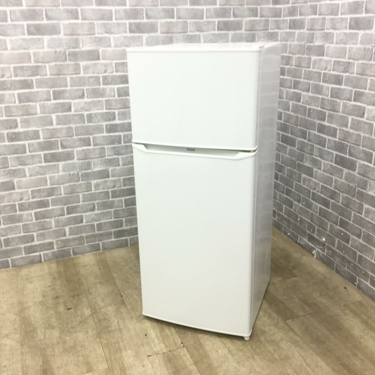 【中古良品】【動作保証あり】八戸市内送料無料　2ドア冷蔵庫　JR-N130A 2019年 すっきりポケット 耐熱性能天板 高さ調節可能トレイ ハイアール 冷蔵庫 2ドア 130L 右開き JR-N130A 2019年製 | リユース