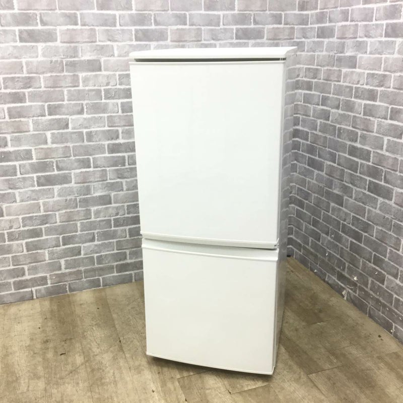 シャープ 冷蔵庫 2ドア 137L どっちもドア SJ-D14C-W 2017年製