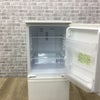 シャープ 冷蔵庫 2ドア 137L どっちもドア SJ-D14C-W 2017年製