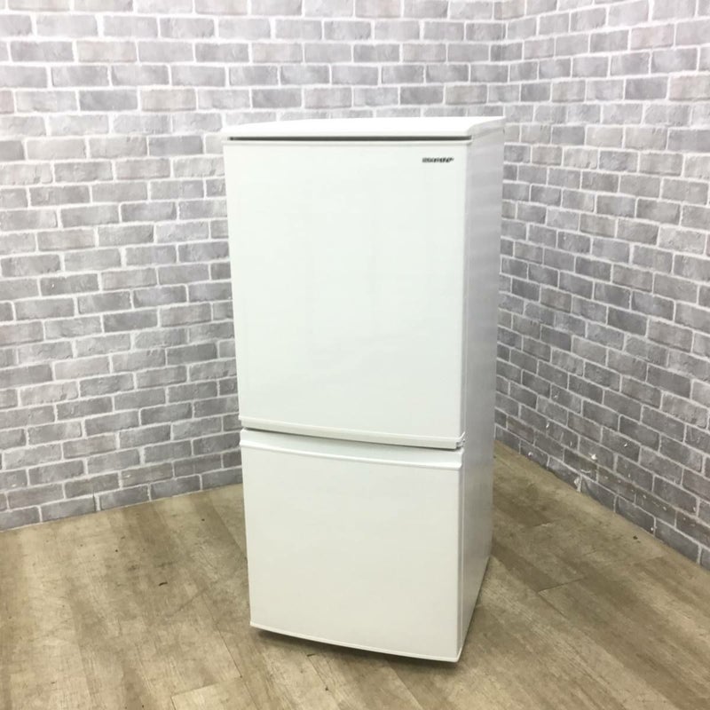 シャープ 冷蔵庫 2ドア 137L どっちもドア SJ-D14E-W 2018年製