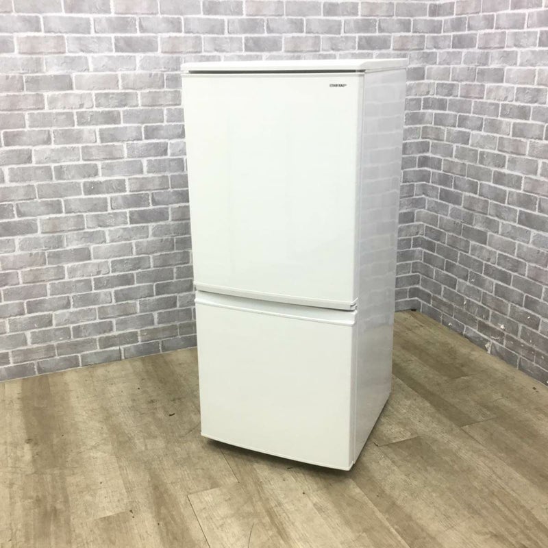 シャープ 冷蔵庫 2ドア 137L どっちもドア SJ-D14D-W 2018年製