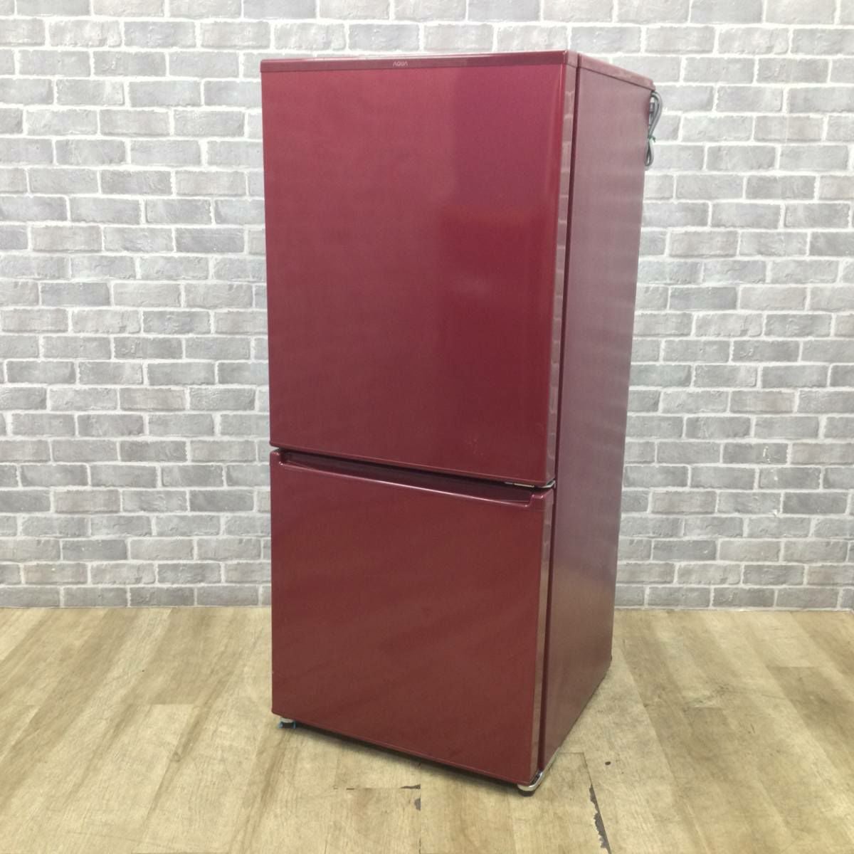 H1504　アクア２ドア冷蔵庫　レッド　赤　２０１８年 AQR-BK18G-R 冷蔵庫 レッド [184L /2ドア /右開きタイプ] AQUA｜アクア