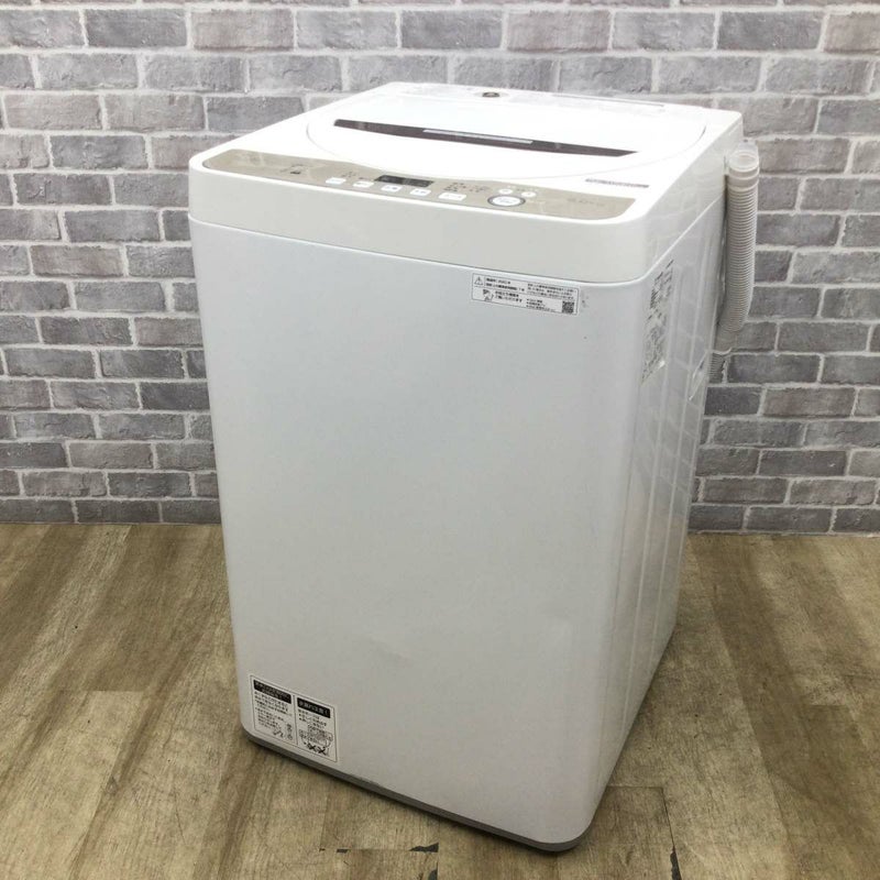 シャープ 洗濯機 6.0kg ES-GE6D-T 2020年製