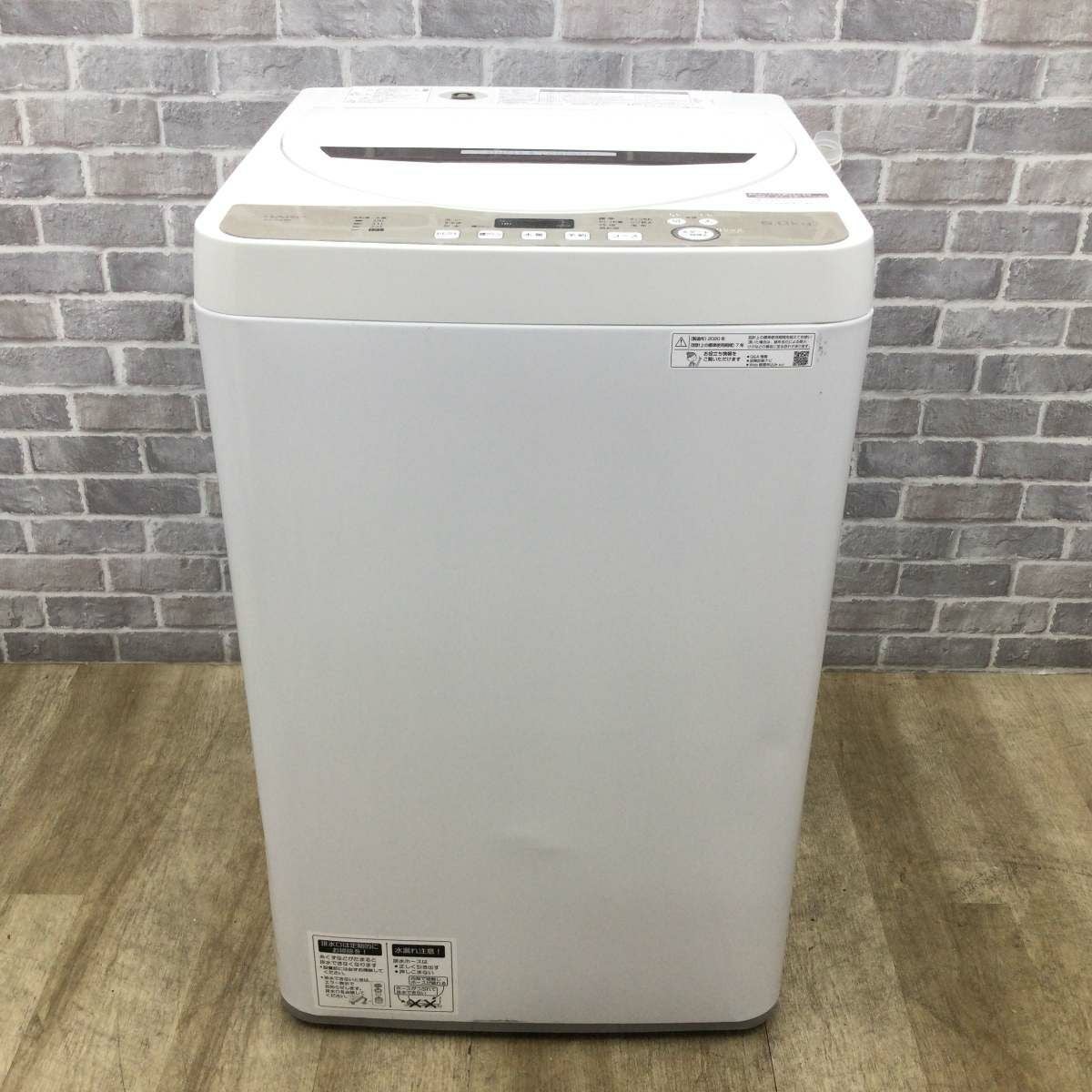 シャープ 洗濯機 6.0kg ES-GE6D-T 2020年製