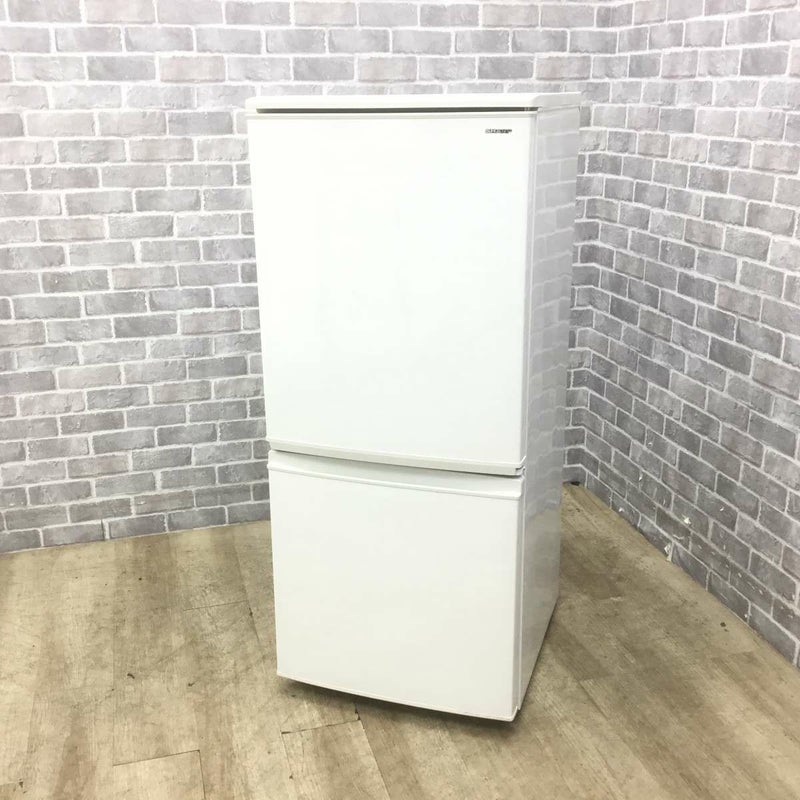 シャープ 冷蔵庫 2ドア 137L どっちもドア SJ-D14D-W 2018年製