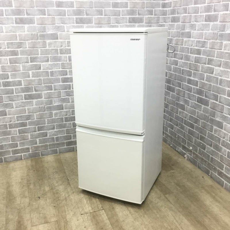 シャープ 冷蔵庫 2ドア 137L どっちもドア SJ-D14E-W 2019年製