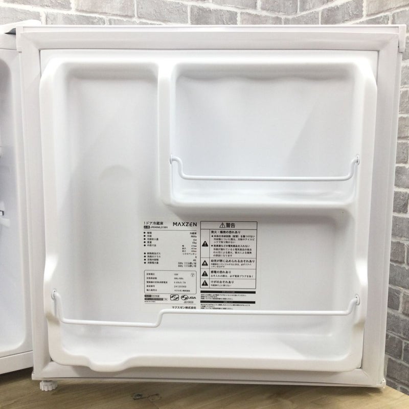 MAXZEN 冷蔵庫 1ドア 46L 右開き JR046ML01WH 2024年製 | リユース家電 