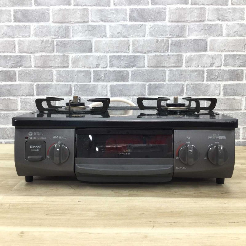 リンナイ ガスコンロ 都市ガス 約56cm幅 左強火力 KG35NBKL-13A 2025年製