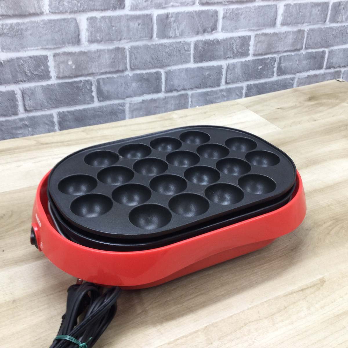 山善 たこ焼き器 20穴(平面プレート付) YOC-W200(R) 2020年製