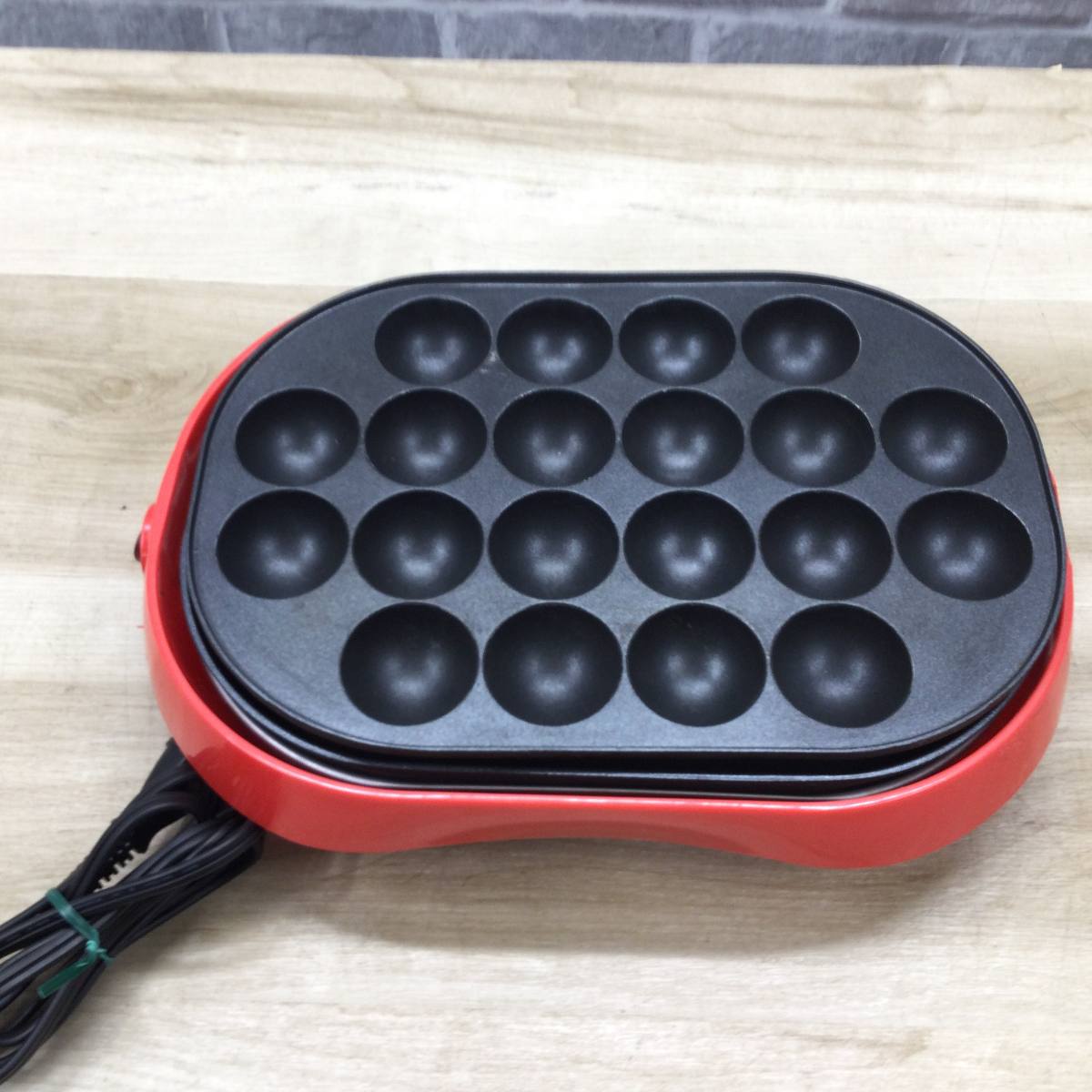 山善 たこ焼き器 20穴(平面プレート付) YOC-W200(R) 2020年製
