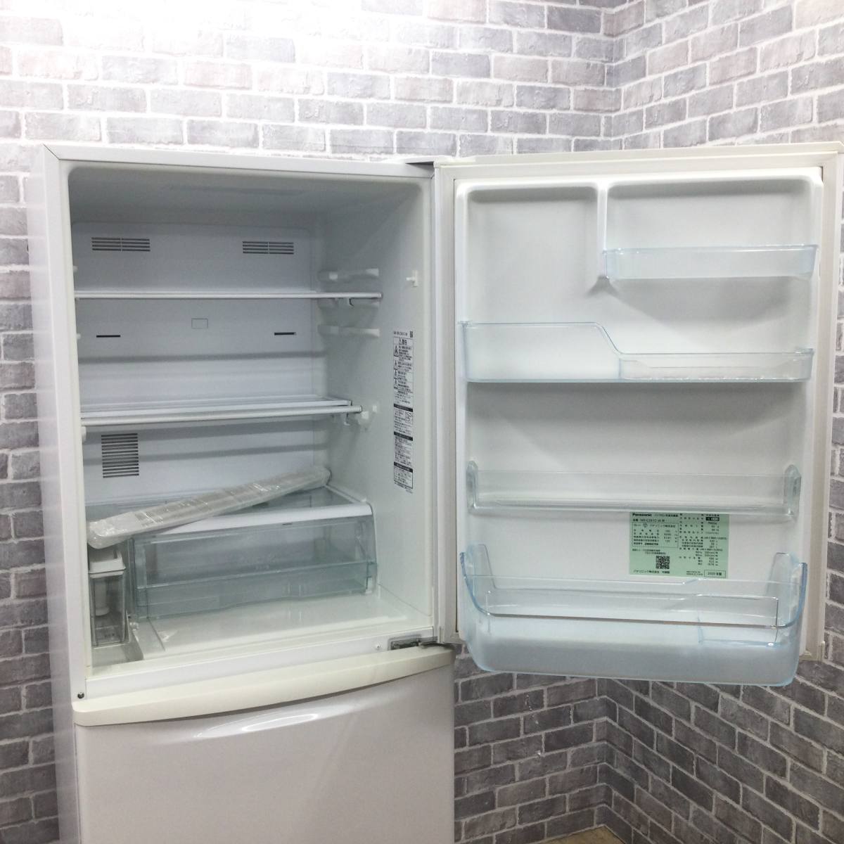 パナソニック 冷蔵庫 3ドア 335L 右開き NR-C341C-W 2020年製
