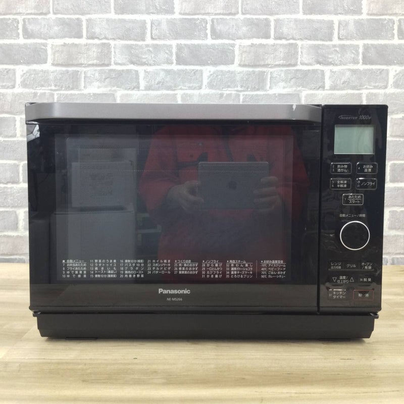 パナソニック オーブンレンジ 1000W 26L【角皿式スチーム】 NE-MS266Ｋ 2019年製
