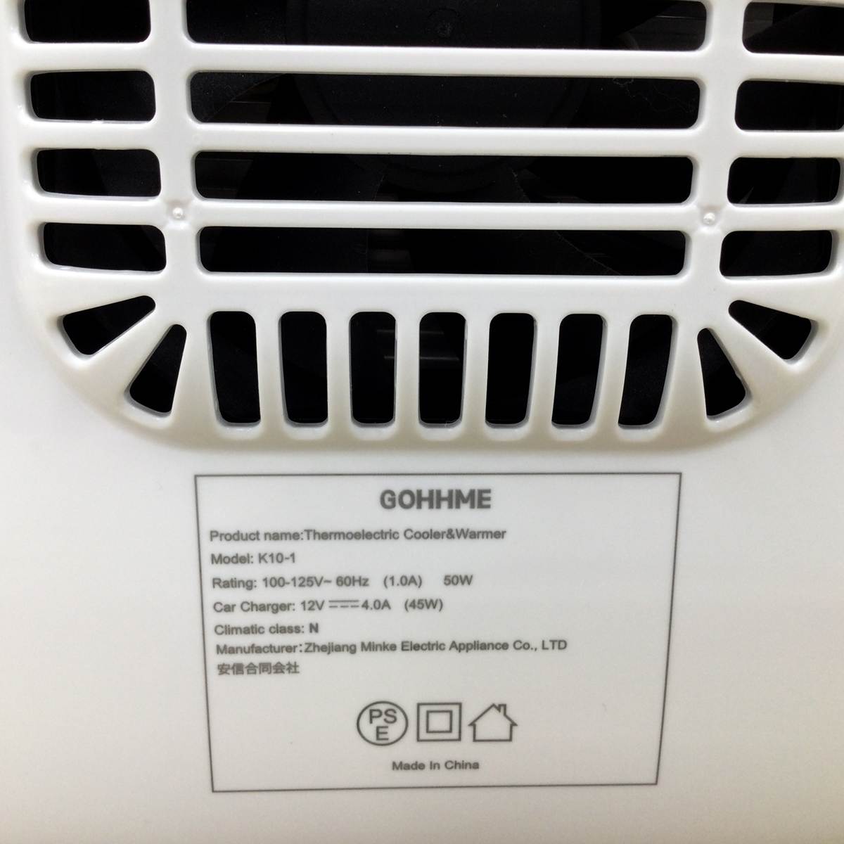 GOHHME ポータブル 保冷温庫 10L ペルチェ式 K10-1 2025年製